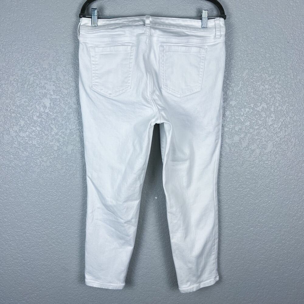 Torrid Crop Boyfriend Straight Vintage Stretch Mid-Rise Jean Optic White 10 EUC - Picture 5 of 9